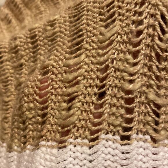 Nwt lou & grey tan and white sleeveless tunic sweater L - Picture 8 of 8